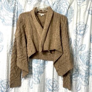 Vince tan wool cashmere short cardigan size large (fits like a medium)